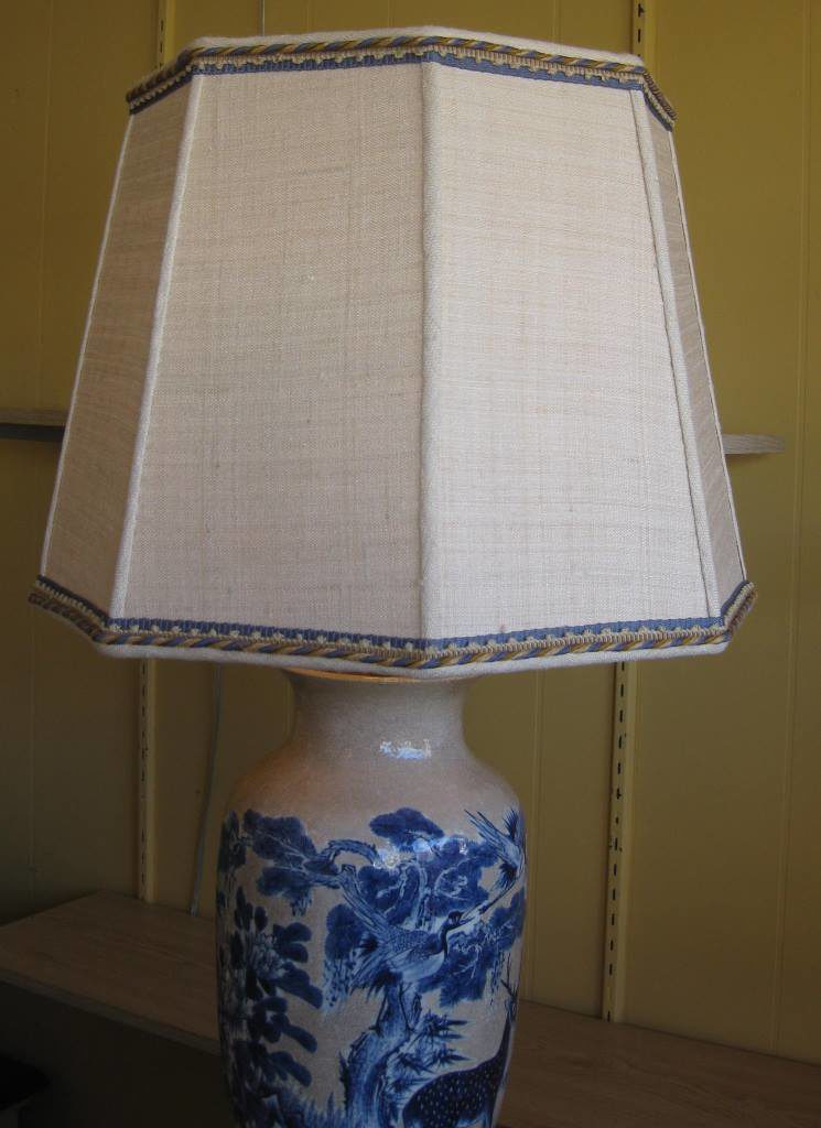Octagon Empire Lampshade with Decorative Trim