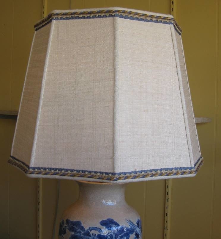 Octagon Empire Lampshade with Decorative Trim