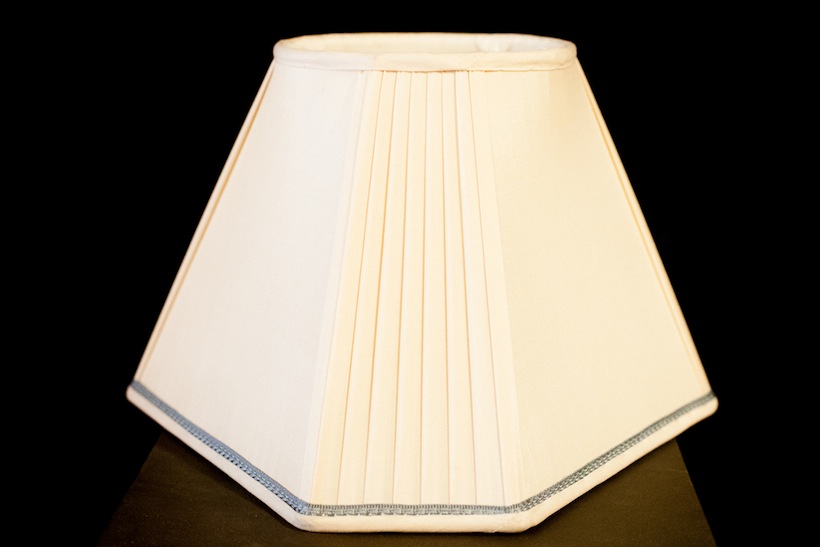 Silk Shade with Side Pleats on Alternating Panels
