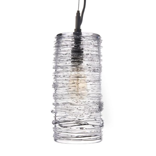 3147 Simon Pearce Echo Lake Blown Glass Pendant
