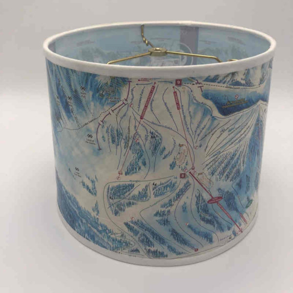 Ski Trail Map Lampshade 12" Drum