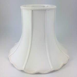 Scalloped Silk J-Bell Lampshades