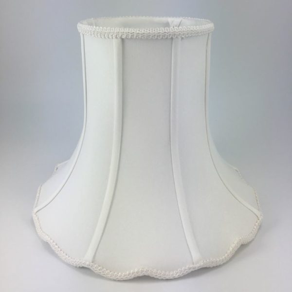 Scalloped J-Bell Silk Lampshade