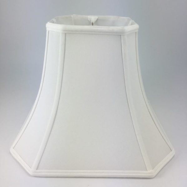 Distinctive Cut Corner Square Silk Bell Lampshade