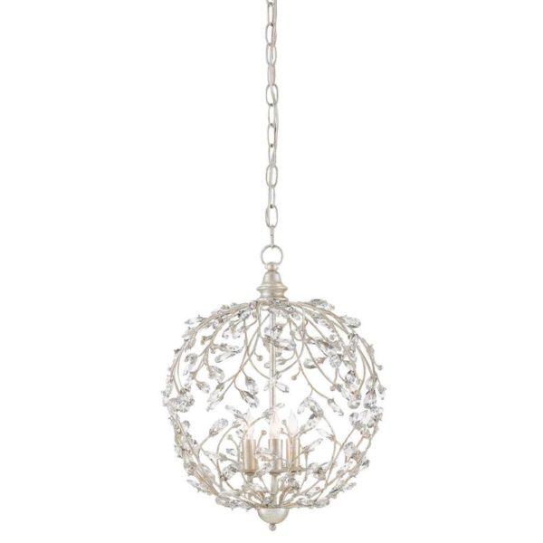 Currey Crystal Bud Silver Orb Chandelier 9000 0076
