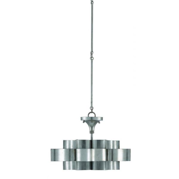 Currey Grand Lotus Silver Small Chandelier 9000 0374