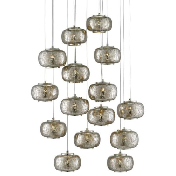 Currey Pepper Round 15 Light Multi Drop Pendant 9000 0691