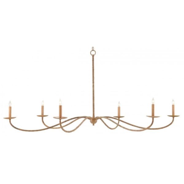 Currey Saxon Rattan Chandelier 9000 0757