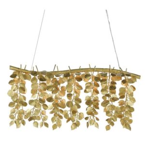 Currey Golden Eucalyptus Rectangular Chandelier 9000 0781