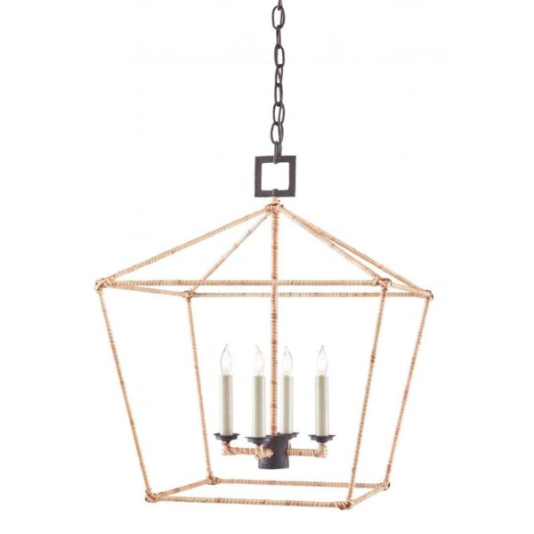 Currey Denison Rattan Medium Lantern 9000 0872