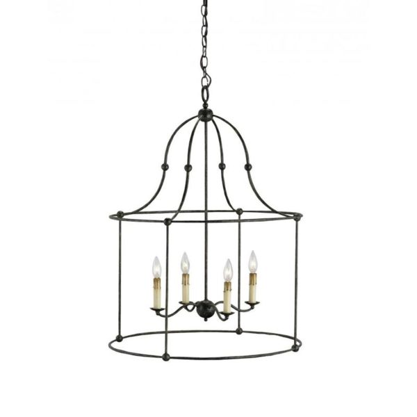 Currey Fitzjames Black Large Lantern 9160
