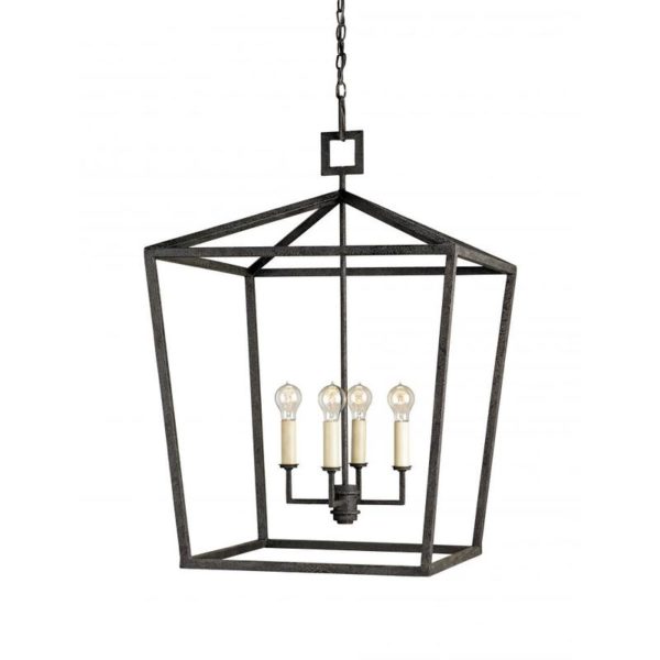 Currey Denison Black Large Lantern 9872