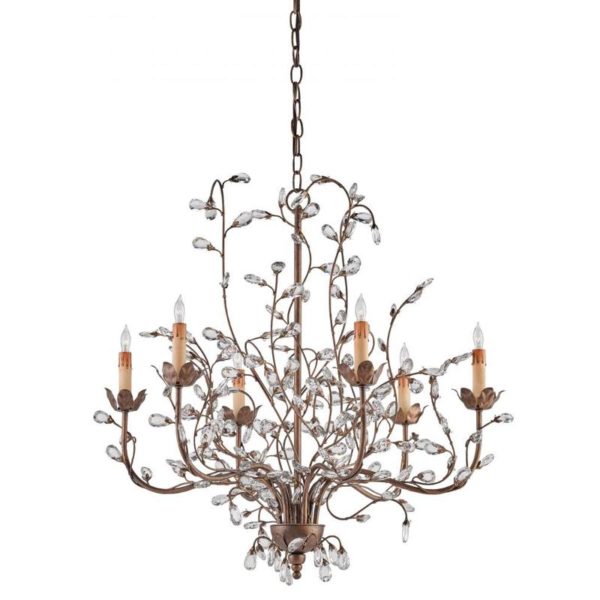Currey Crystal Bud Cupertino Medium Chandelier 9882