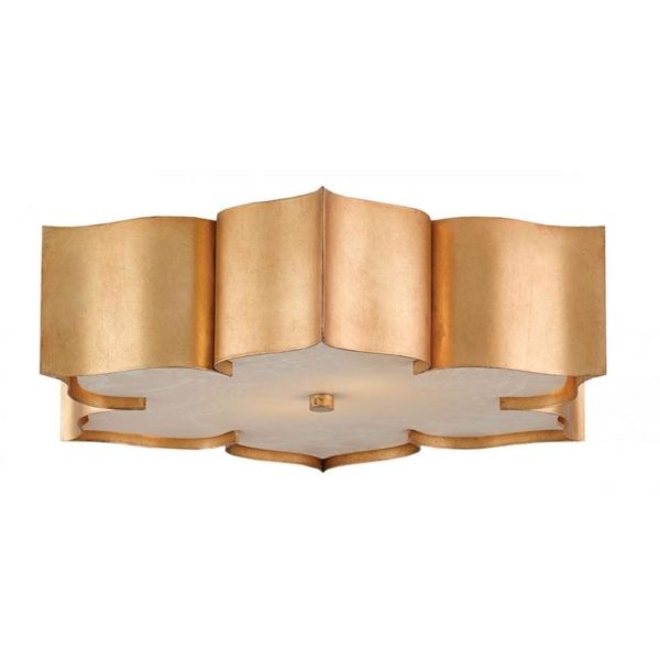 Currey Grand Lotus Gold Flush Mount 9999 0010