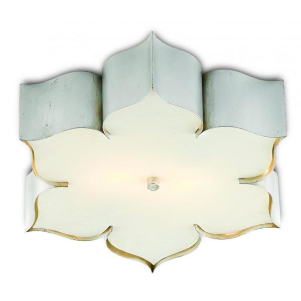 Currey Grand Lotus Silver Flush Mount 9999 0042