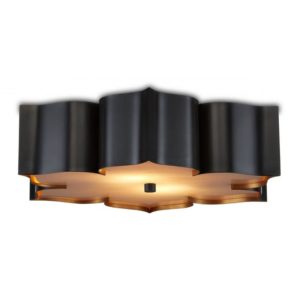 Currey Grand Lotus Black Flush Mount 9999 0060