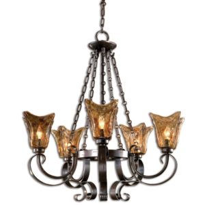 Uttermost Vetraio 5Lt Oil Rubbed Bronze Chandelier 21007