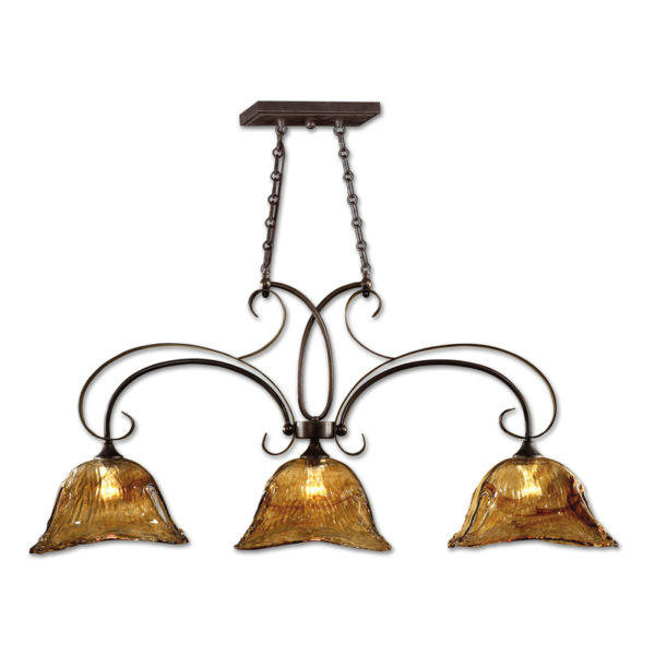 Uttermost Vetraio 3 Lt Bronze Kitchen Island Light 21009