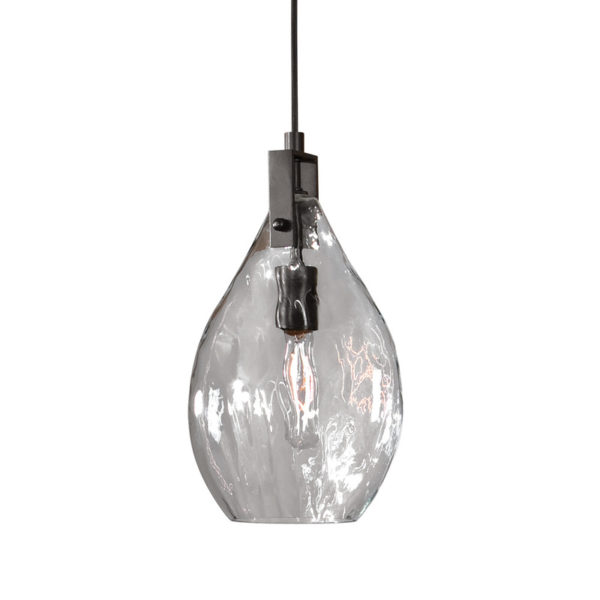 Uttermost Campester 1 Light Watered Glass Mini Pendant 22049