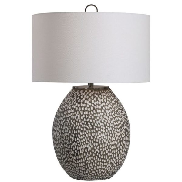 Uttermost Cyprien Gray White Table Lamp 28448 1