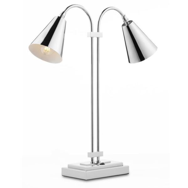 Currey Symmetry Nickel Double Desk Lamp 6000 0783