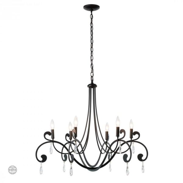 Hubbardton Forge Stella 6 Arm Chandelier