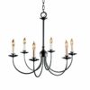 Hubbardton Forge Simple Lines 6 Arm Chandelier