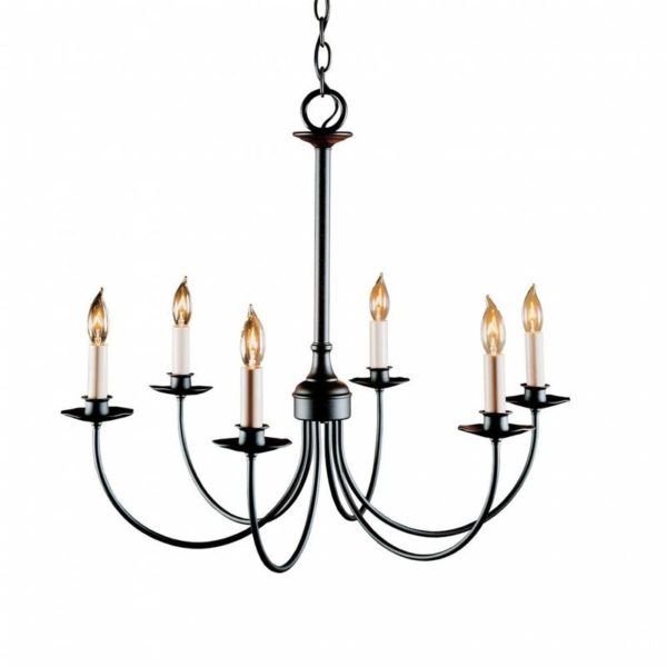 Hubbardton Forge Simple Lines 6 Arm Chandelier