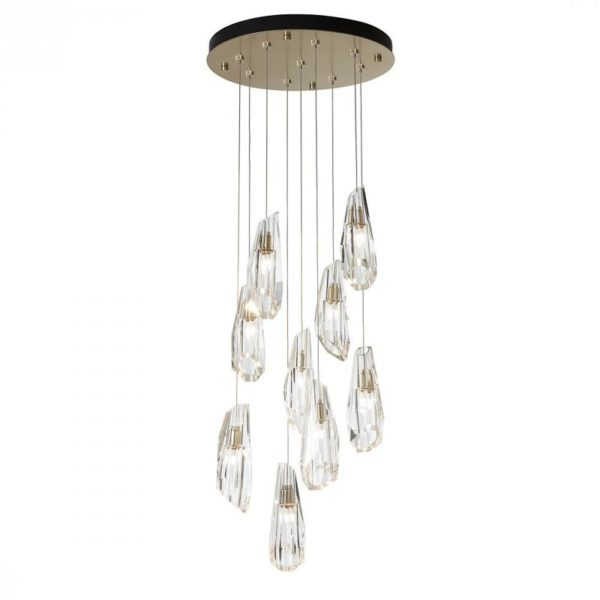 Hubbardton Forge Luma 9-Light Large Crystal Round Pendant