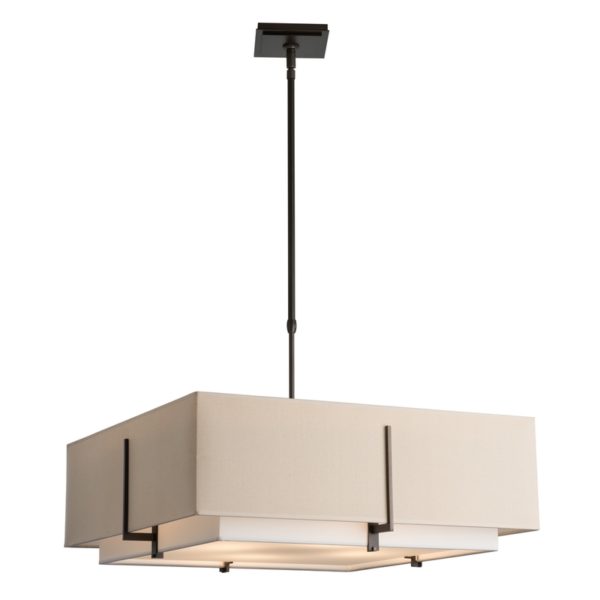 Hubbardton Forge Exos Square Large Double Shade Pendant