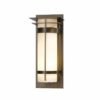 Hubbardton Forge Banded with Top Plate Extra Large Outdoor Sconce
