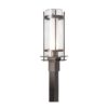 Hubbardton Forge Banded Seeded Glass Outdoor Post Light