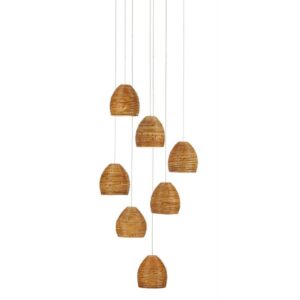 Currey Beehive Round 7 Light Multi Drop Pendant 9000 1000