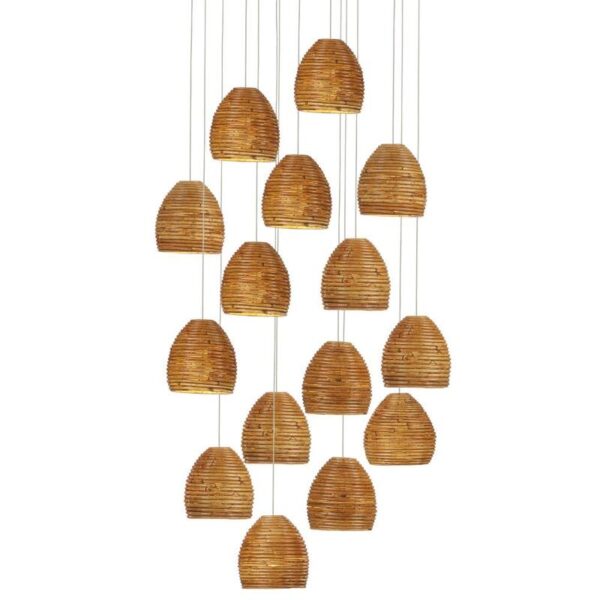 Currey Beehive Round 15 Light Multi Drop Pendant 9000 1001