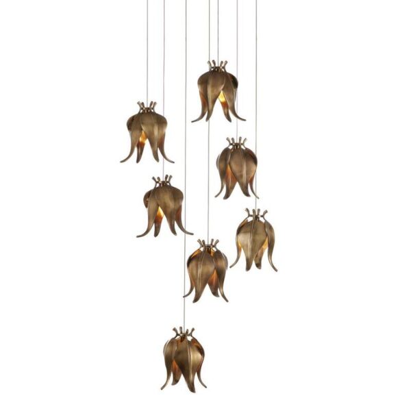Currey Iota Round 7 Light Multi Drop Pendant 9000 1021