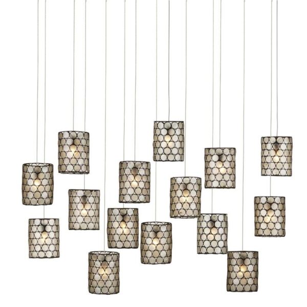 Currey Regatta Rectangular 15 Light Multi Drop Pendant 9000 1051