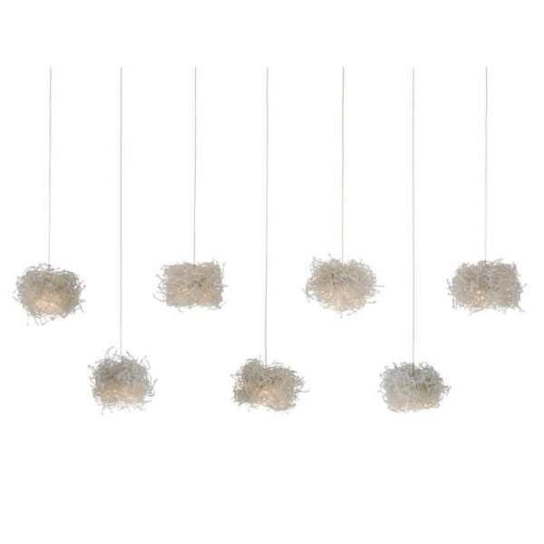 Currey Birds Nest Rectangular 7 Light Multi Drop Pendant 9000 1058