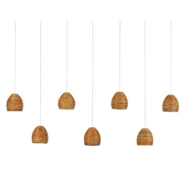 Currey Beehive Rectangular 7 Light Multi Drop Pendant 9000 1067