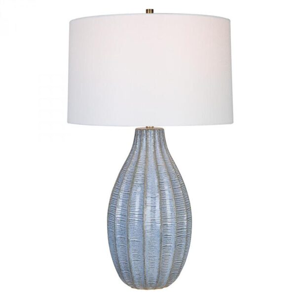 Uttermost Veston Blue Glaze Table Lamp 30161 1