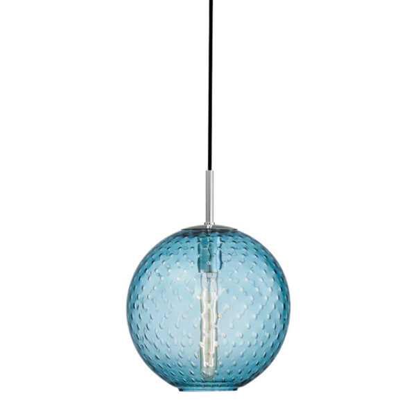 1 LIGHT PENDANT BLUE GLASS 2010 PC BL