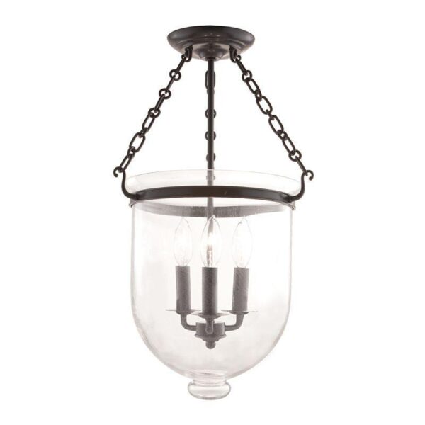3 LIGHT SEMI FLUSH 253 OB C1