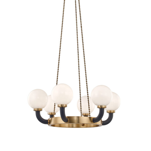 6 LIGHT PENDANT 3636 AGB BK