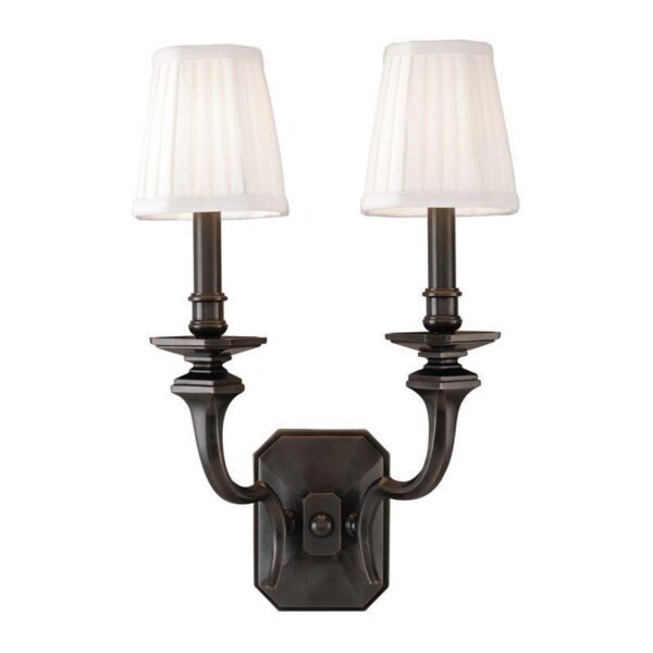 2 LIGHT WALL SCONCE 382 OB