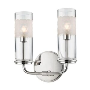 2 LIGHT WALL SCONCE 3902 PN