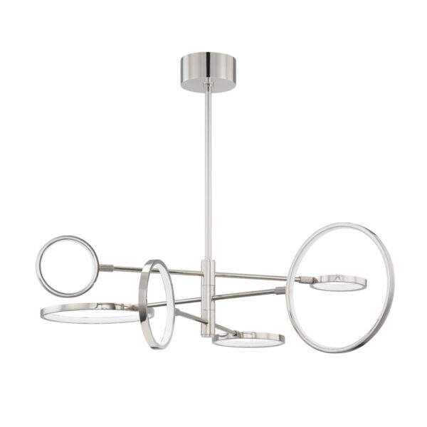 6 LIGHT LED CHANDELIER 4106 PN