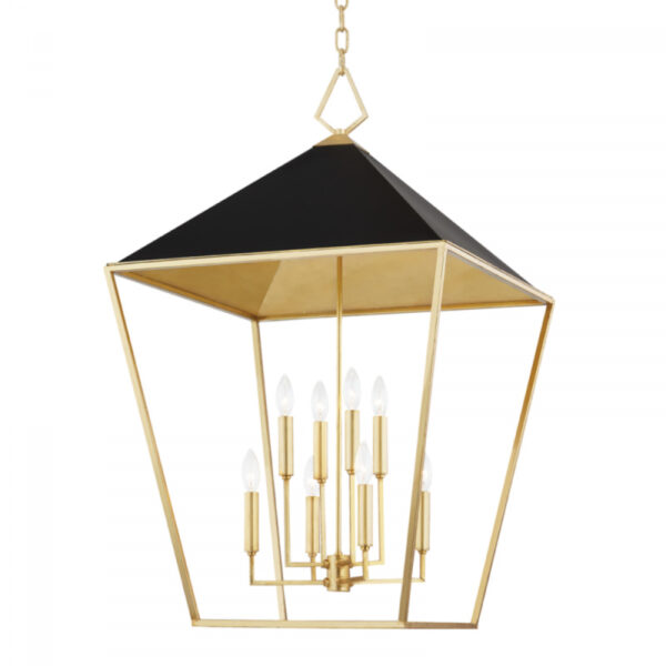 8 LIGHT LARGE PENDANT 5724 GL BK
