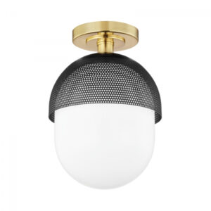 1 LIGHT SEMI FLUSH 6110 AGB BK