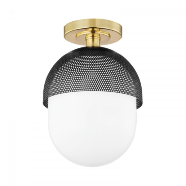 1 LIGHT SEMI FLUSH 6110 AGB BK