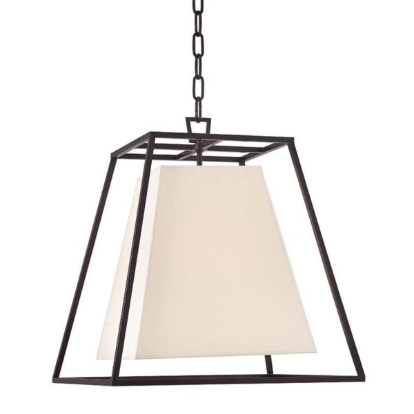 4 LIGHT PENDANT w/WHITE SHADE 6917 OB WS