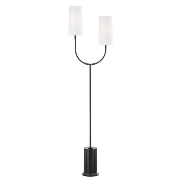 2 LIGHT MARBLE FLOOR LAMP L1407 OB